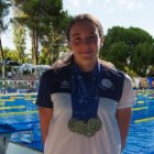 Nerea Rodríguez Miguélez con las cuatro medallas de oro logradas en el Nacional de Ciudad Real.