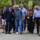 El expresidente de la Generalitat y líder de JxCat, Carles Puigdemont junto al rector de la Universitat Catalana d'Estiu.