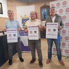 José Carlos Prieto, Javier Carrera y Cayetano Franco en la presentación del partido.