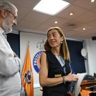 La directora general de Protección Civil, Virginia Barcones, comparece tras la reunión Cecod, ayer .