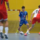 Moyano, autor de dos goles, en un lance ante los checos.