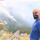 Arsenio Pombo, a pie de incendio desde el primer momento.