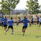 Sergio, en primer plano en un entrenamiento del Astorga.