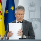 El ministro del Interior, Fernando Grande-Marlaska, durante una rueda de prensa posterior a la reunión del Consejo de Ministros.