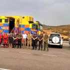 Visita al Puesto de Mando Avanzado (PMA) establecido con motivo del incendio forestal de Garaño del embajador de Países Bajos.