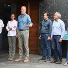 Alfonso Fernández, doña Letizia, don Felipe, Mañueco, Sen y Redondo.