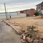 Trabajos de mejora vial en Astorga.