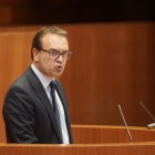 Ricardo Gavilanes en el pleno extraordinario de las Cortes.-