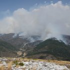 Una foto del entorno de Barniedo, hace una semana, asolado por el fuego.