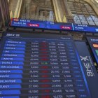 Imagen de la información del Ibex 35 en la bolsa española.