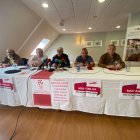 Cheva, De la Riva, Álvarez Vallejo, López y Argüello, en la rueda de prensa de hoy.