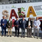 El presidente de la Diputación de Salamanca, Javier Iglesias (centro), acompañado de la vicepresidenta de la Red Cárnica, Patricia Rivera; el presidente de la Diputación de Ávila, Carlos García, y el secretario general de la FEMP, Luis Martínez-Sicluna.
