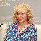 Ana Isabel Martínez de Paz, durante la presentación de las jornadas Mujer y Montaña en la Diputación.