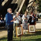 Jesús Darío Suárez, con Marina Pollán y los rabadenes de 2024 en la Fiesta del Pastor.
