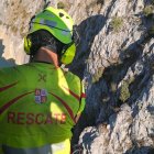 Operativo de rescate del montañero.