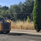 Parte de las obras que se están realizando en la N-VI en La Bañeza.