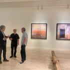 Eduardo Diego, José María Álvarez y Luis Grau en la exposición.