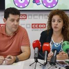 Agustín Fernández y Elena Blasco, en la rueda de prensa de ayer.