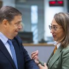 La consejera de Agricultura, Ganadería y Desarrollo Rural, María González Corral, asiste a la reunión del Consejo Europeo de Agricultura y Pesca