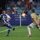 Diego Moreno acabó el entrenamiento de ayer con el readaptador.