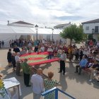 Un momento de la celebración en Foncastín de los 80 años de la muerte y nacimiento del municipio.