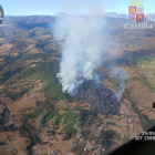 Incendio declarado este lunes en Riello.