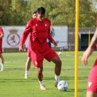 La Cultural se ejercitó ayer preparando el partido del próximo lunes frente al Albacete.