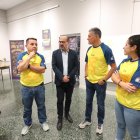 Pablo López, Marco Morala, Miguel García y Sandra Cereijo, ideóloga de la exposición.