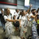 Llegada de los 21 activistas españoles de la Flotilla Global Sumud.