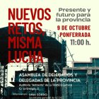 Cartel de la asamblea provincial de delegados de Comisiones Obreras.