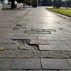 Mal estado de la plaza de San Marcos en León.