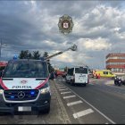 La Policía Local atendiendo el accidente.