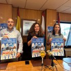 Conrado Fernández, Silvia Cao y Eva González, en la presentación de la cita del motor.