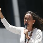 Fotografía de archivo del 28 agosto de 2024 de la líder opositora venezolana, María Corina Machado.