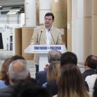 Alfonso Fernández Mañueco interviene en un acto con autónomos en Soria, ayer.