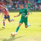 Mario no pudo acertar ante el área del Rayo Cantabria a pesar de contar con ocasiones.