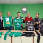 Momento de la presentación de las nuevas equipaciones del Atlético Astorga.