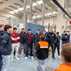 Un momento de la visita del Ademar a Soltra.