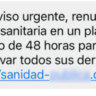 Nueva estafa relacionada con la tarjeta sanitaria.