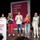 Yolanda Díaz participa en un acto en Valladolid para la reducción de jornada.