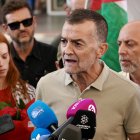 El coordinador federal de Izquierda Unida, Antonio Maíllo, este martes en declaraciones a los medios de comunicación en Málaga.