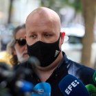 Archivo - El empresario Álvaro Romillo, alias 'CryptoSpain', ofrece declaraciones a la prensa al salir de declarar en el Tribunal Supremo, a 11 de julio de 2025, en Madrid (España).