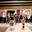 Un moento de la celebración del 70 aniversario con la Champions presidiendo la misma.
