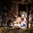 El belén de la Cofradía de las Siete Palabras de León.