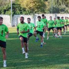 El Atlético Astorga, en una seión de entrenamiento.