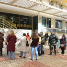 Un momento de la visita al edificio de Correos.