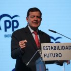 Alfonso Fernández Mañueco, durante su intervención en el acto del PP en Ponferrada.