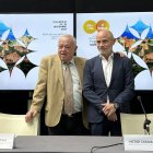 El consejero de Cultura, Turismo y Deporte, Gonzalo Santonja, y el presidente del Comité Ejecutivo de la Feria de Valladolid, Víctor Caramanzana, en la presentación de AR-PA e Intur.