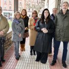 Rocío de Meer, con los integrantes Vox en León.