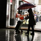 La lluvia, protagonista de este viernes en León.